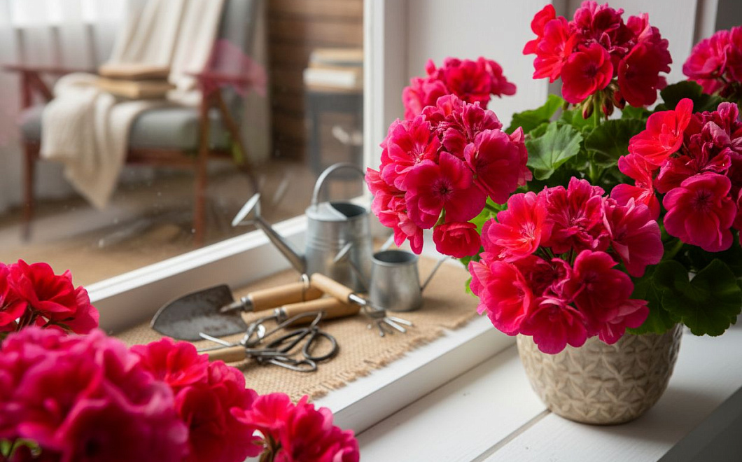 Герань на зиму: секреты обрезки и зимовки для пышного цветения