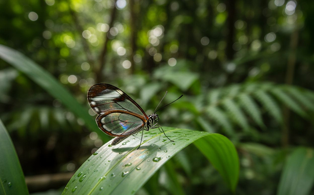 Стеклянная бабочка Грета Ото: как прозрачные крылья защищают от хищников