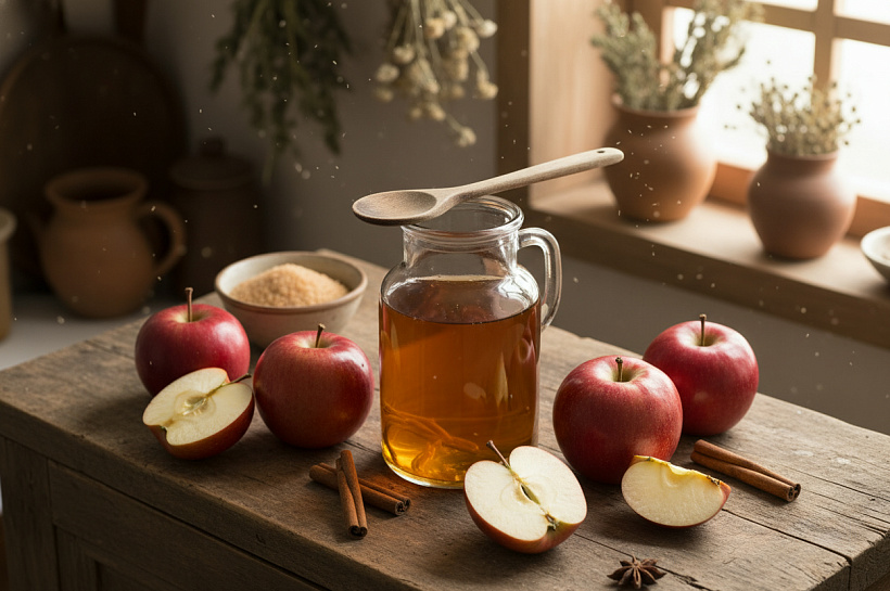 Домашний яблочный уксус: простой рецепт из минимума ингредиентов