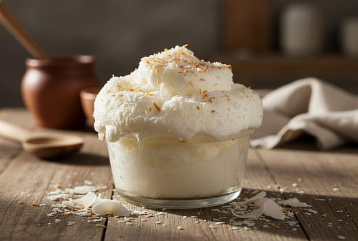 Кокосовое суфле без муки и сахара: 3 ингредиента за 35 минут
