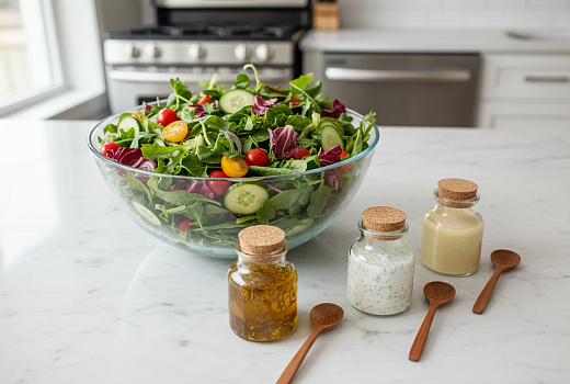 Врач рассказала о 3 полезных заправках для салатов вместо майонеза