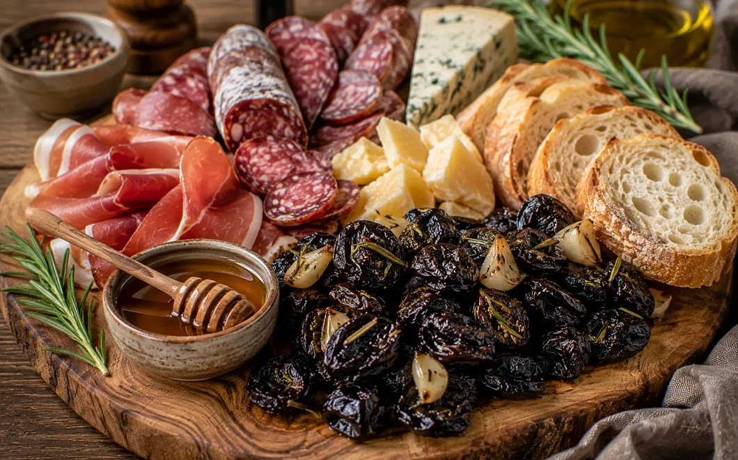 Вялю сливы с чесноком и розмарином: ароматная закуска хороша к мясу и сырам