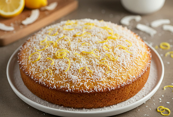 Кокосово-лимонный пирог: пошаговый рецепт с ингредиентами
