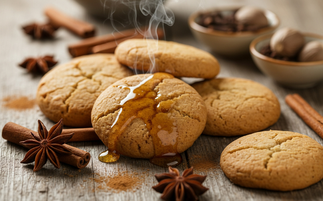 Ароматное имбирное печенье с медом и специями для новогоднего настроения