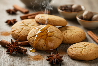 Ароматное имбирное печенье с медом и специями для новогоднего настроения