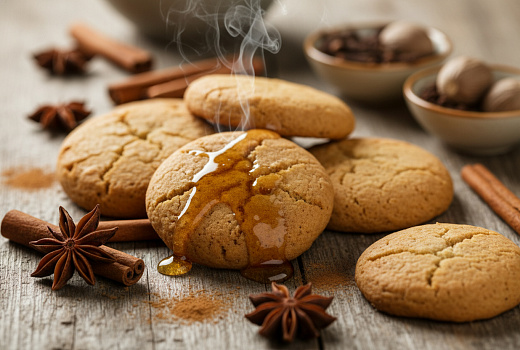 Ароматное имбирное печенье с медом и специями для новогоднего настроения