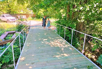 По поручению губернатора Кубани Вениамина Кондратьева в селе Пшада отремонтировали пешеходный мост