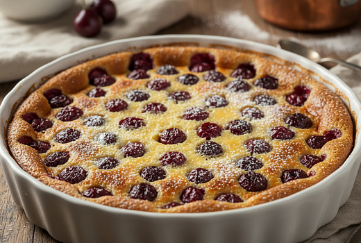 Вишнёвый клафути: французский пирог за 30 минут с нежным вкусом пудинга