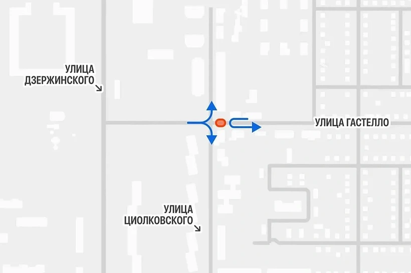Движение транспорта ограничат на одну ночь по улице Гастелло в Краснодаре