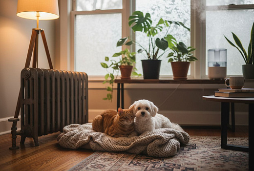Отопительный сезон и домашние животные: как сухой воздух влияет на здоровье питомцев