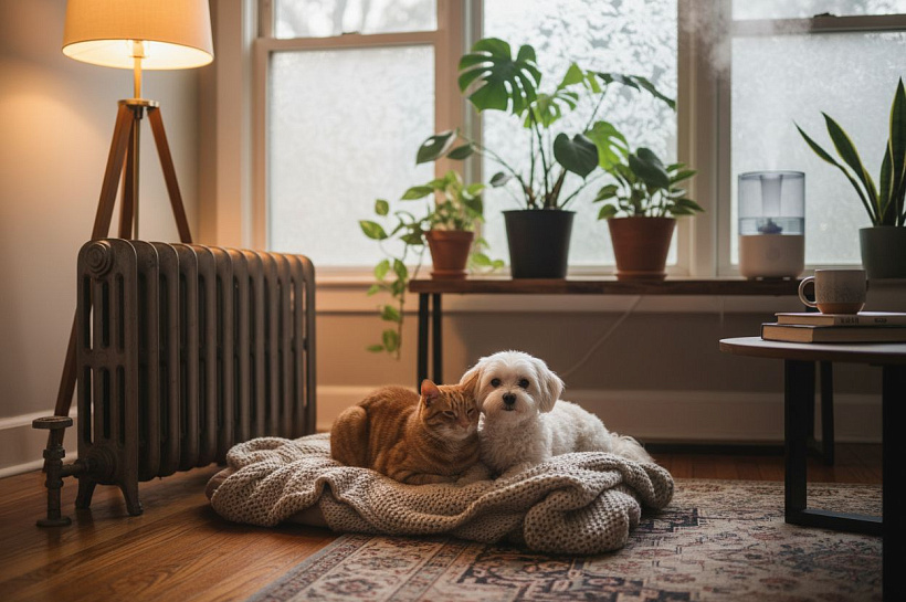 Отопительный сезон и домашние животные: как сухой воздух влияет на здоровье питомцев