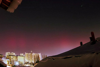 Редкое полярное сияние озарило ночное небо Краснодарского края 20 января