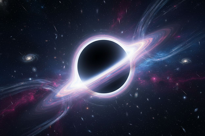 Чёрная дыра сбежала со скоростью 180 000 км/ч после космического слияния