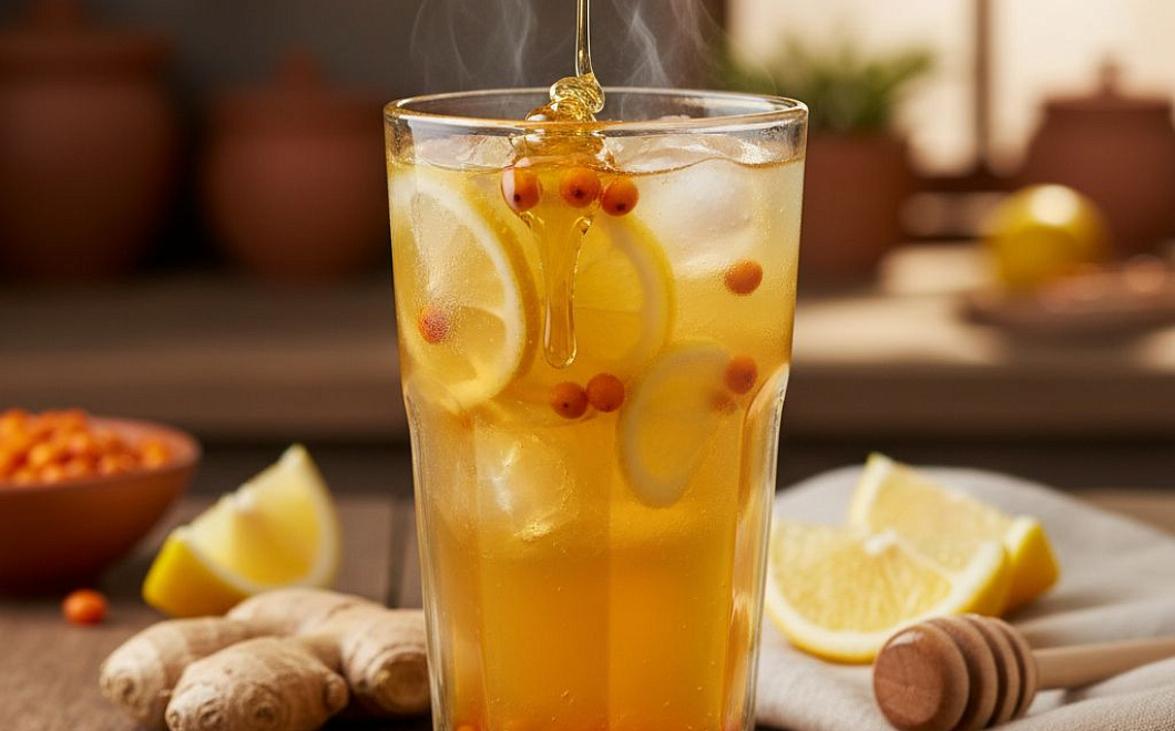 Имбирно-облепиховый лимонад: рецепт витаминного напитка для укрепления иммунитета
