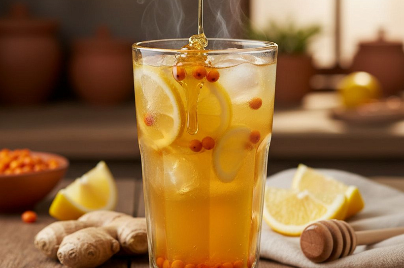 Имбирно-облепиховый лимонад: рецепт витаминного напитка для укрепления иммунитета