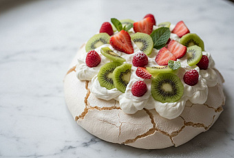 Торт Павлова: классический рецепт безе с кремом и ягодами