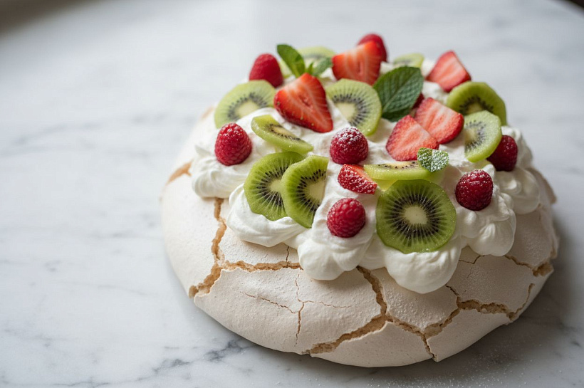 Торт Павлова: классический рецепт безе с кремом и ягодами