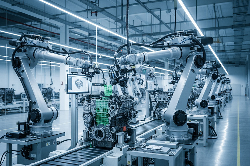 Sollers внедрили роботизированную систему контроля турбодизелей с точностью до сотых миллиметра