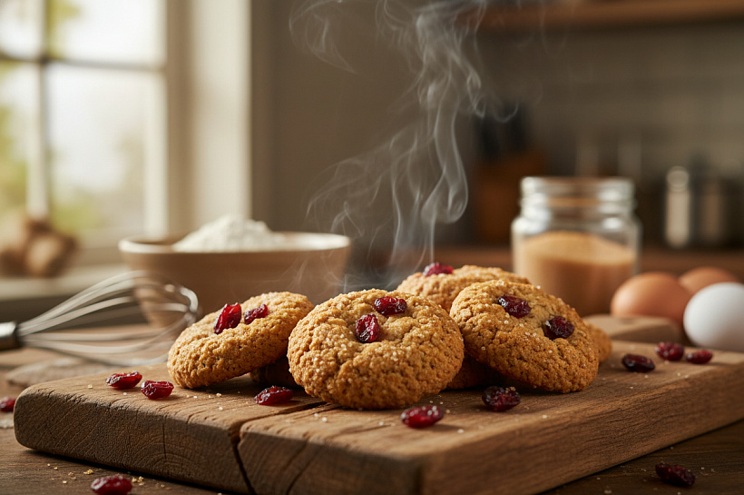 Печенье с брусникой: пошаговый рецепт приготовления с фото