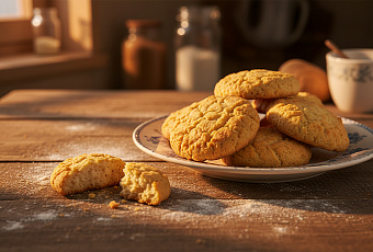 Рецепт деревенского творожного печенья без яиц с хрустящей корочкой