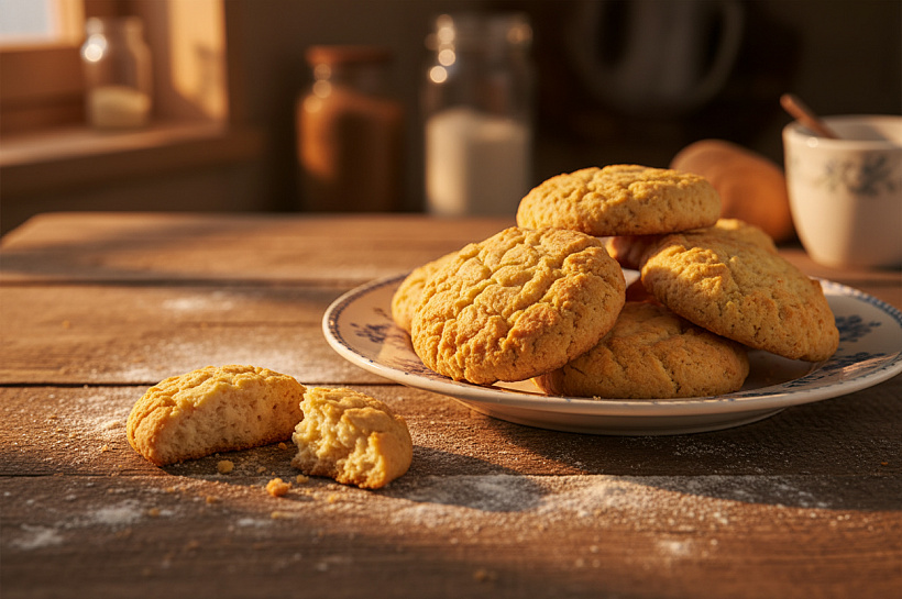 Рецепт деревенского творожного печенья без яиц с хрустящей корочкой